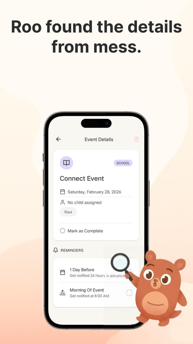 Kidoc app - Roo reads it.