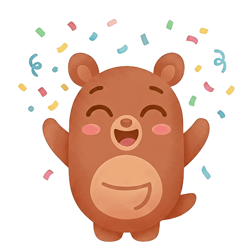 Roo celebrating